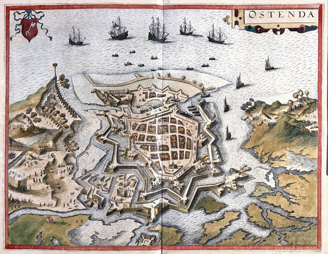 Ostend, Belgium by Georg Braun and Hogenberg Franz
