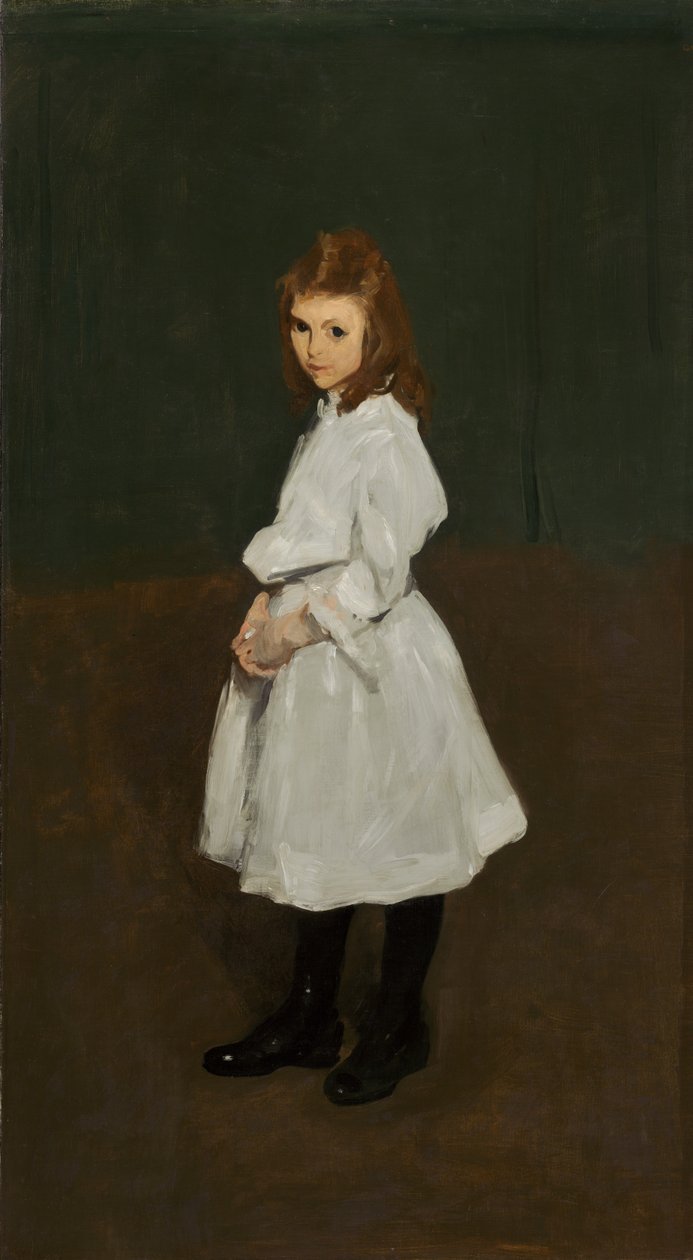 Little Girl in White (Queenie Burnett) by George Wesley Bellows