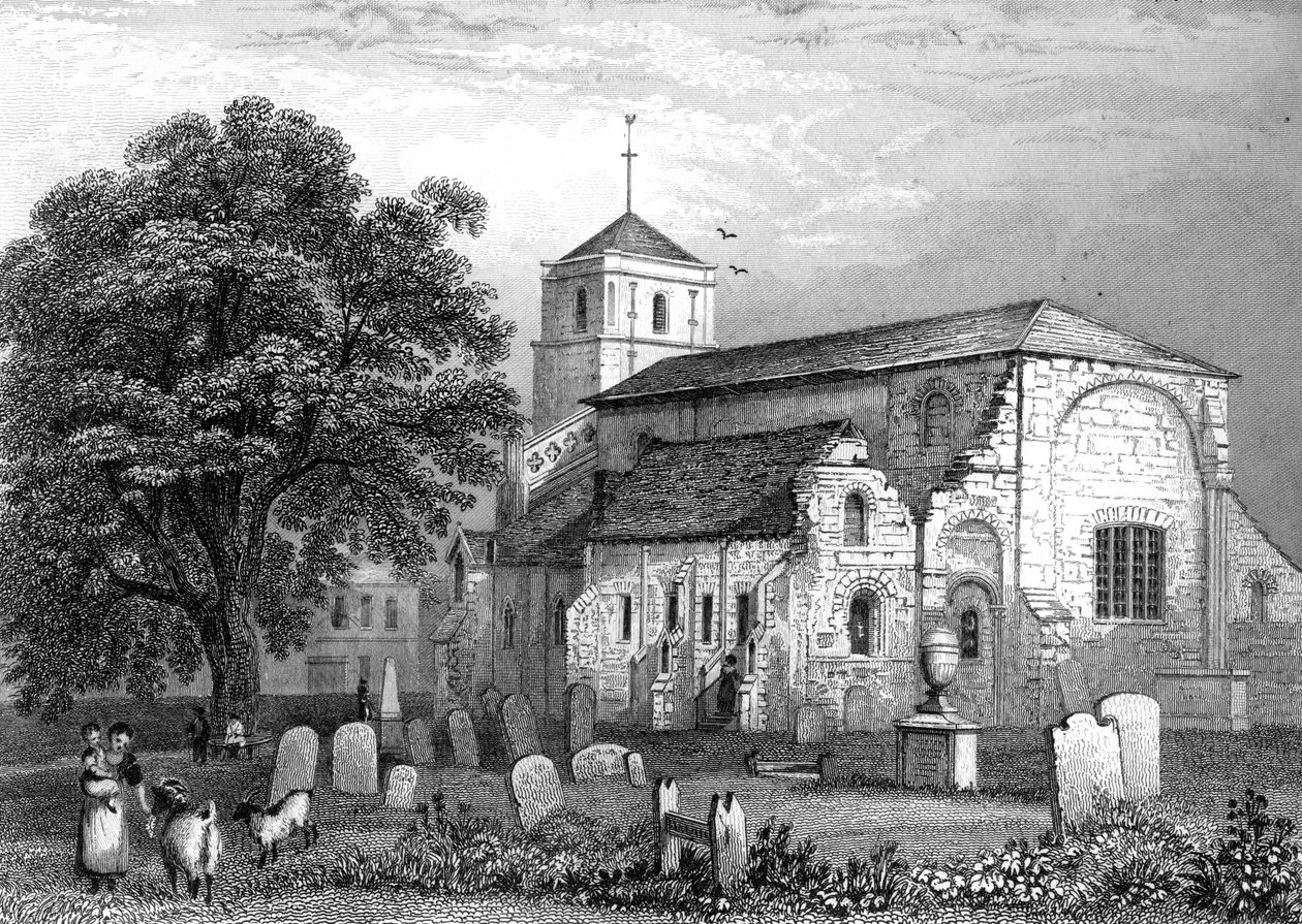 Waltham Abbey Church, Essex, engraved by John Rogers by George Bryant Campion
