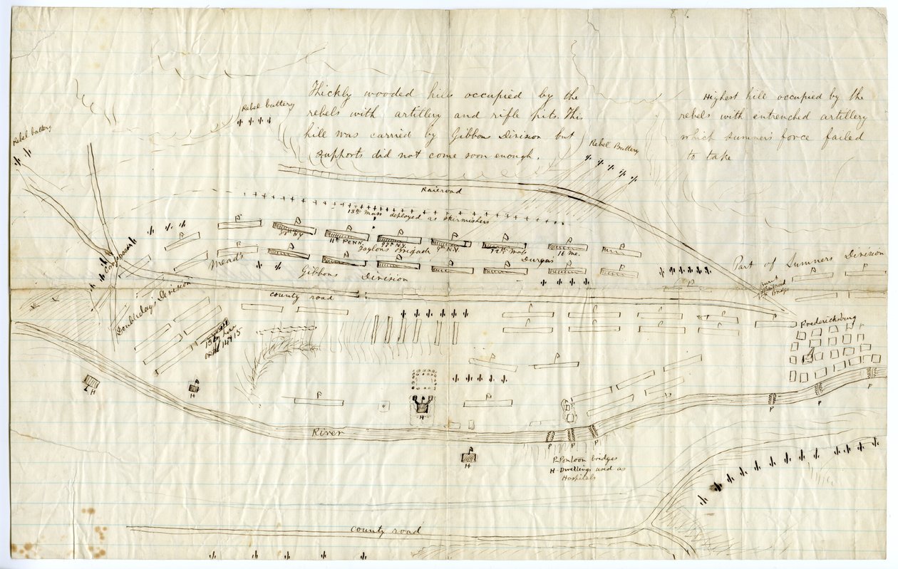 Map of Fredericksburg, December 1862 by George Bush