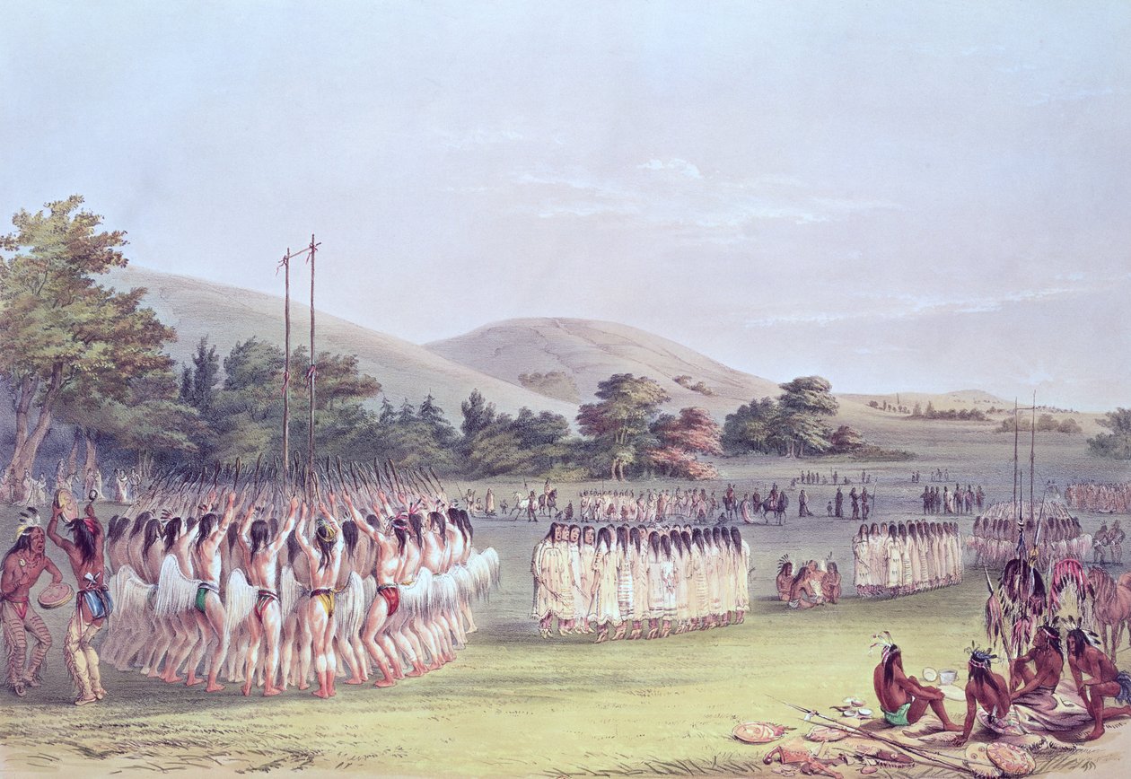 Choctaw Ball-Play Dance by George Catlin