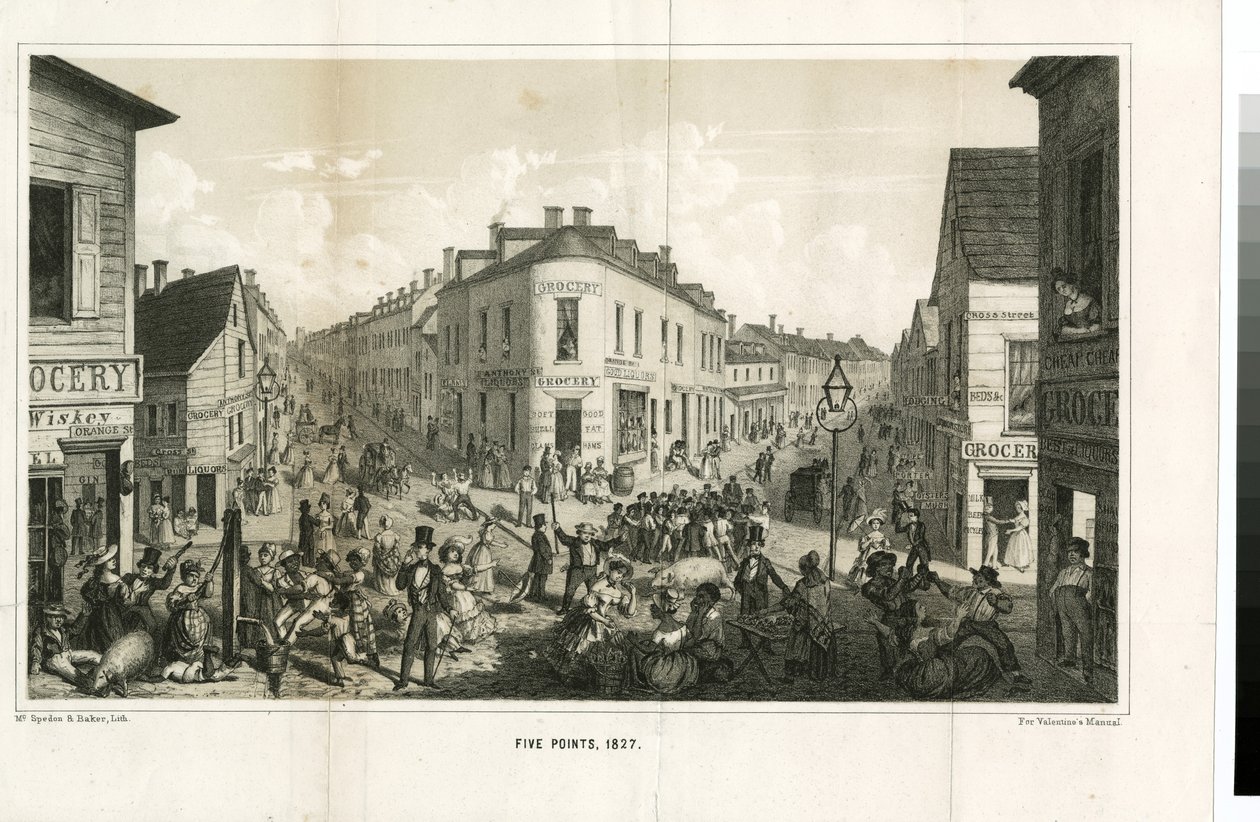Five Points, 1827, Engraved by McSpedon and Baker, 1855 by George Catlin