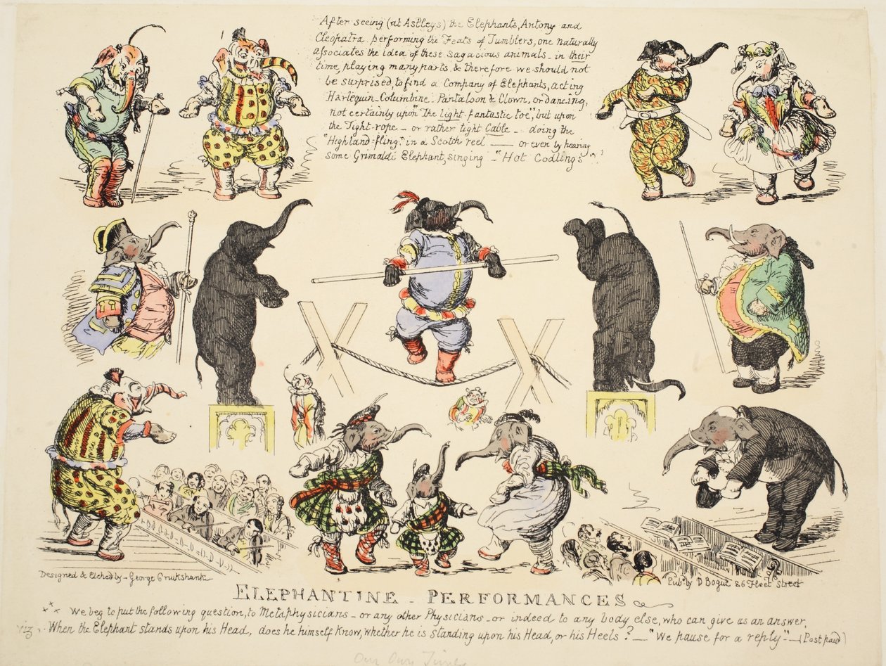 Elephantine Performances by George Cruikshank