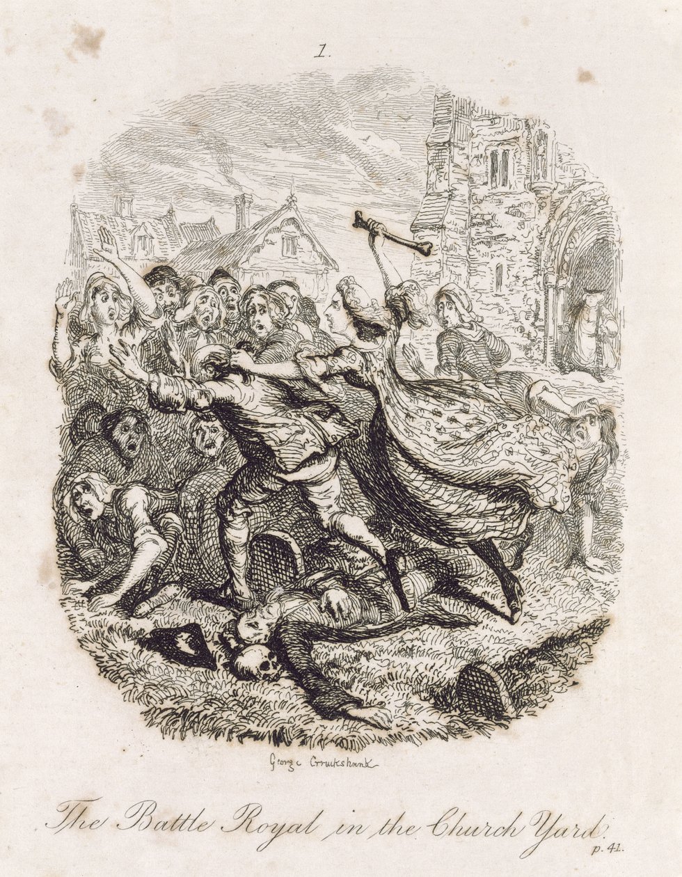 The Battle Royal in the Church Yard, from 