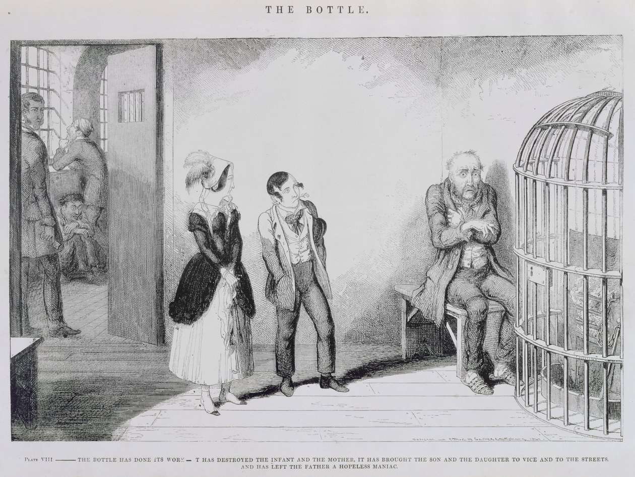 The Bottle, Plate VIII, The Bottle Has Done Its Work by George Cruikshank