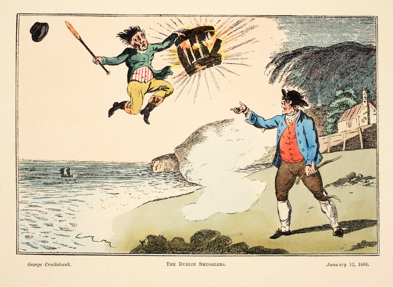 The Dublin Smugglers, 1808 by George Cruikshank