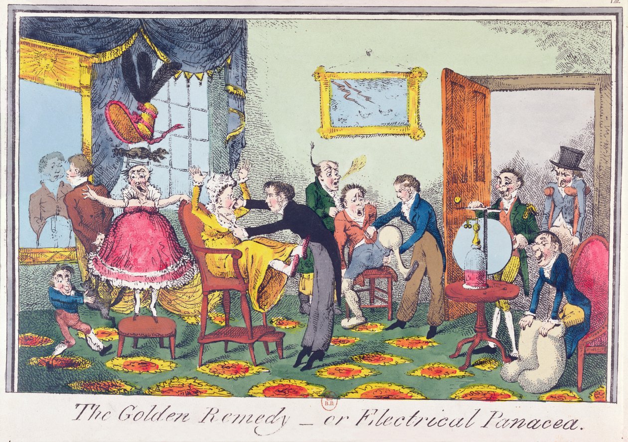 The Golden Remedy or Electrical Panacea by George Cruikshank