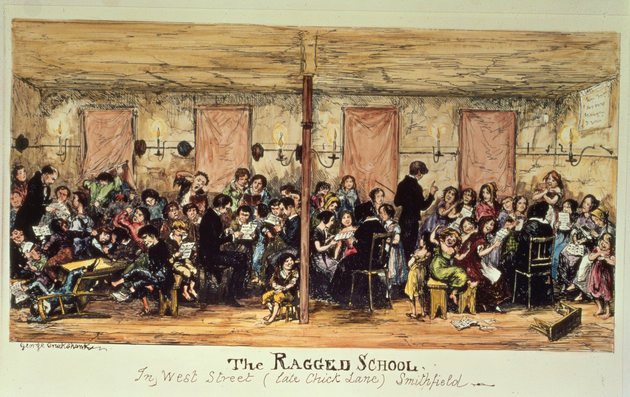 The Ragged School, West Street, Smithfield by George Cruikshank