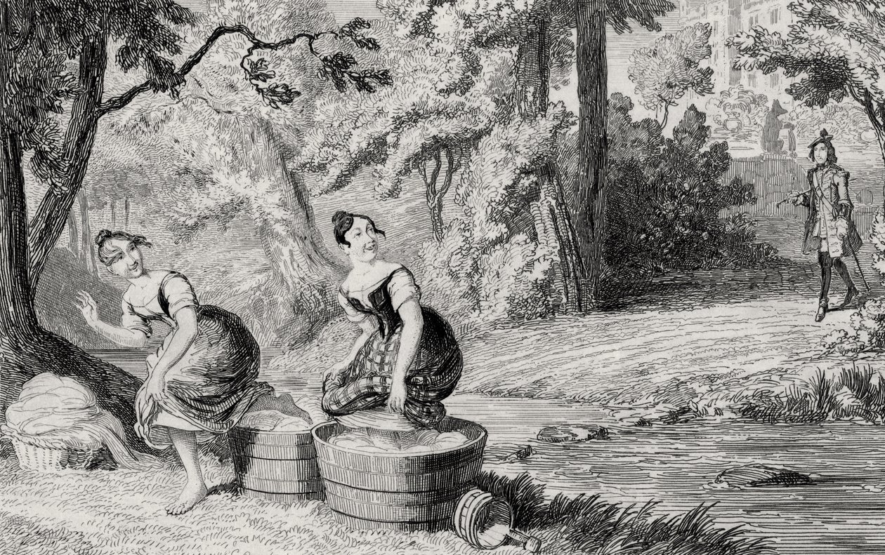 Washerwomen Disturbed by Waverley, illustration from 