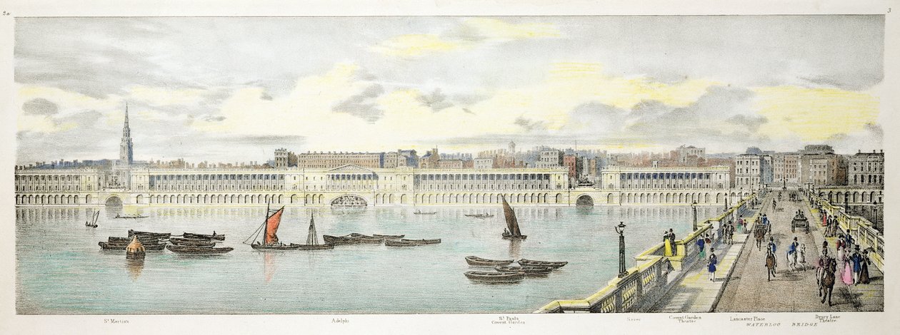 Twin Bridge Project for the New London Bridge, 1802 by George Dance