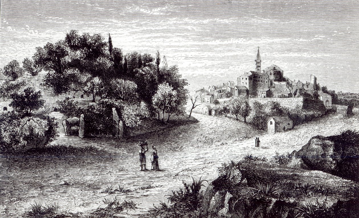 Sutri and its Amphitheatre, from the Road to Rome by George Dennis