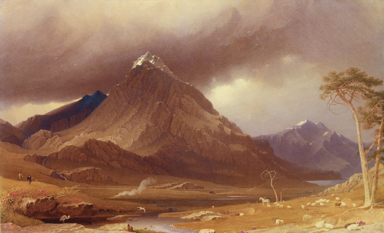 Tryfan, Carnarvonshire by George Fennel Robson