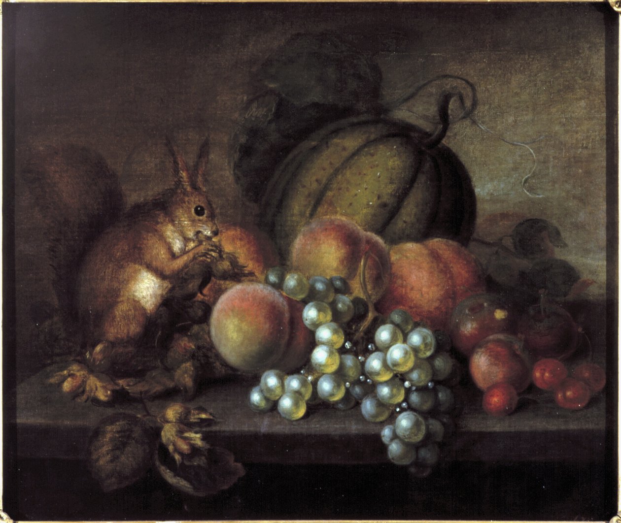 Study of Fruit with Squirrel by George Gray