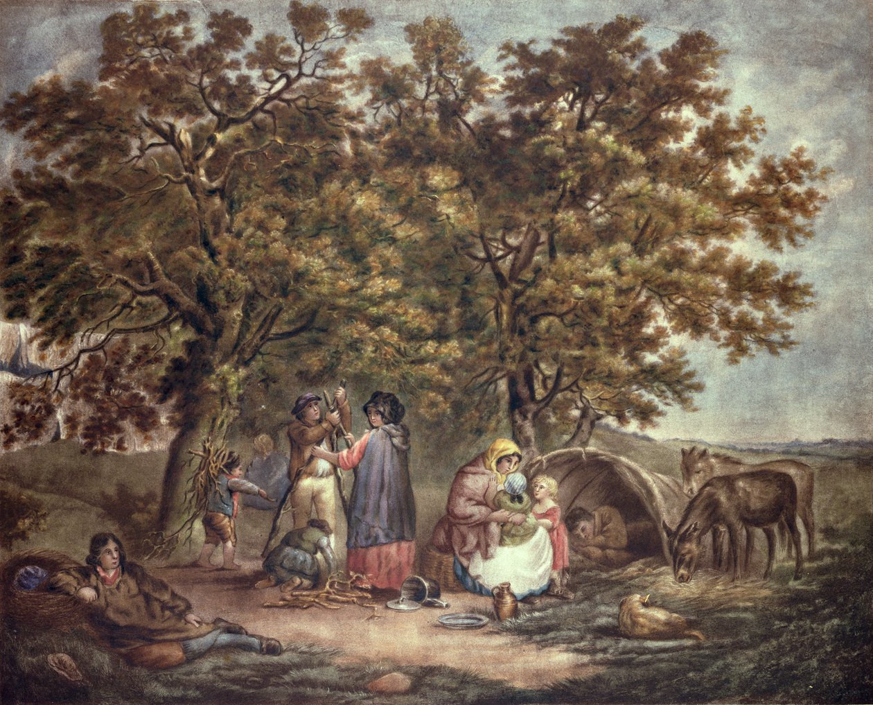 The Gipsies Tent by George Morland