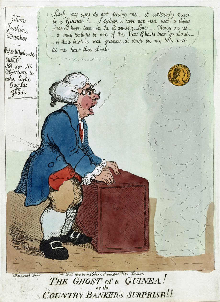 The Ghost of a Guinea! Or the Country Banker's Surprise!!, 1804