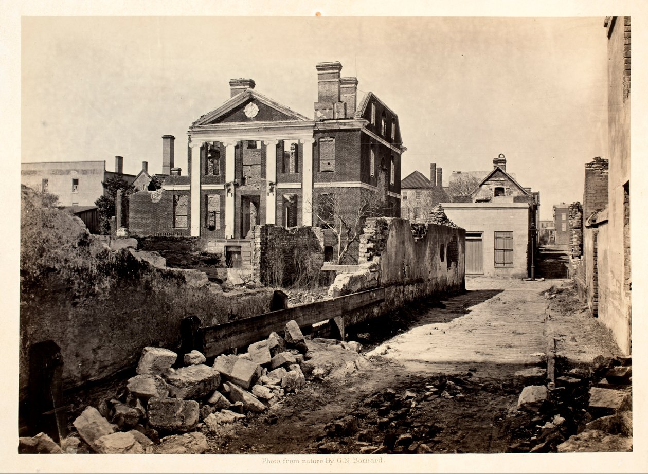 Ruins of the Pinckney Mansion, Charleston S.C. by George N. Barnard