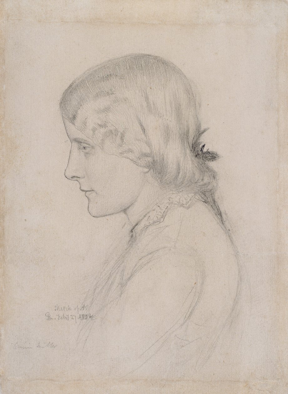 Portrait of Annie Miller, 1854 by George Price Boyce