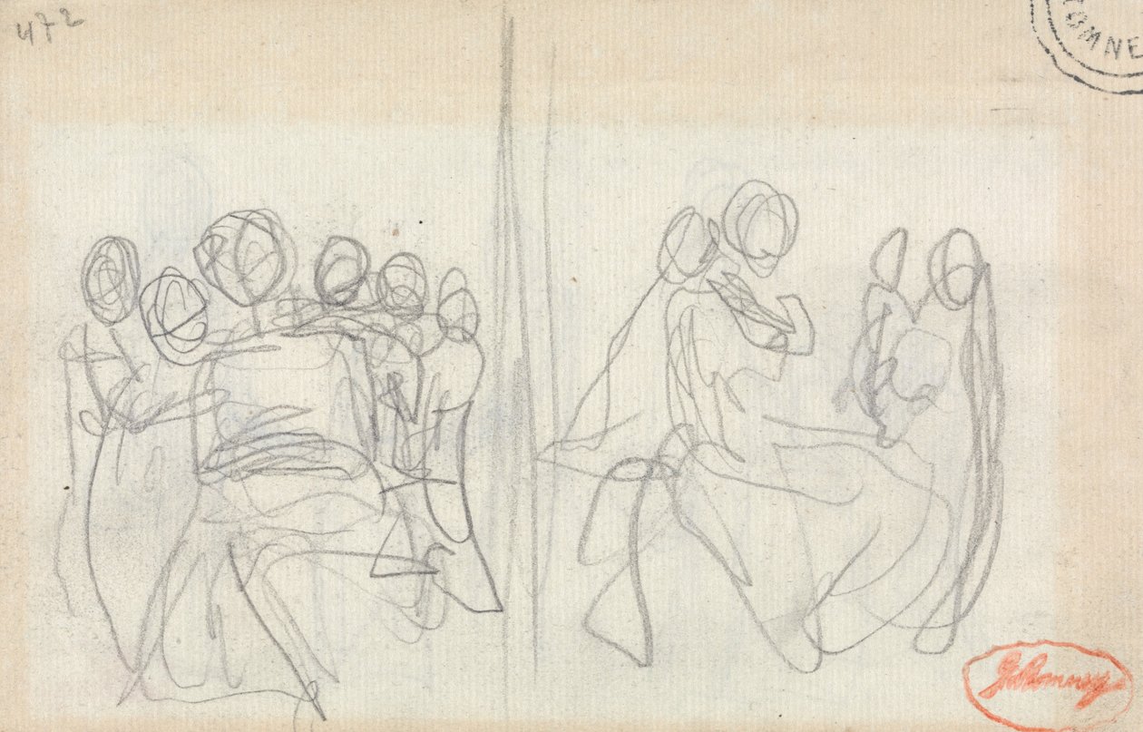 A Mother and Children - Two Studies by George Romney