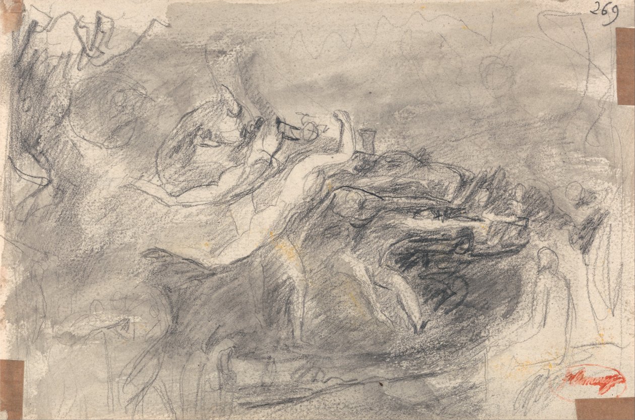 Demonic Attack for the Temptation of Christ by George Romney