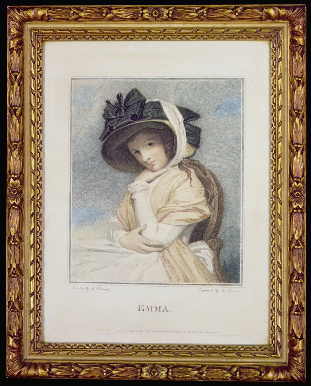 Emma, engraved and published by John Jones, 1785 by George Romney