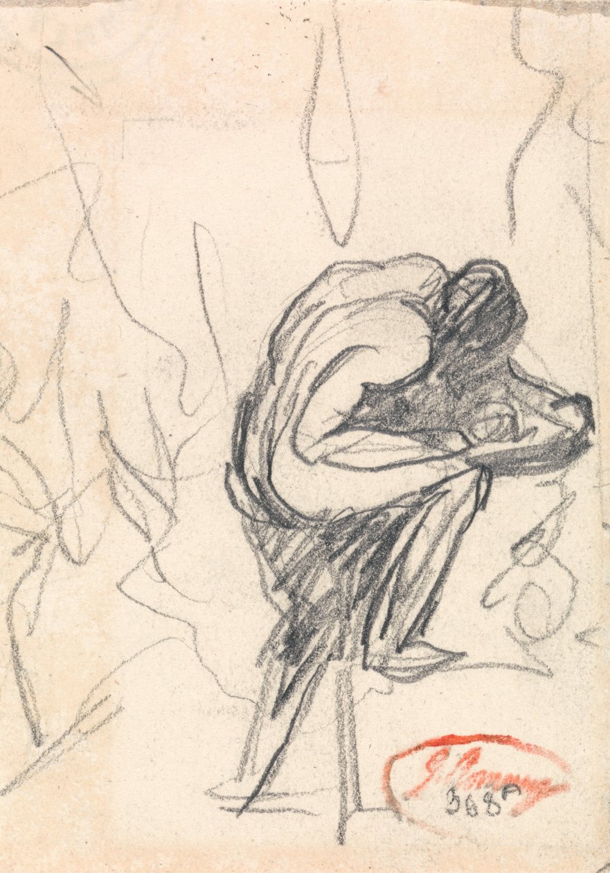 Figure Standing, with a Bent Knee by George Romney