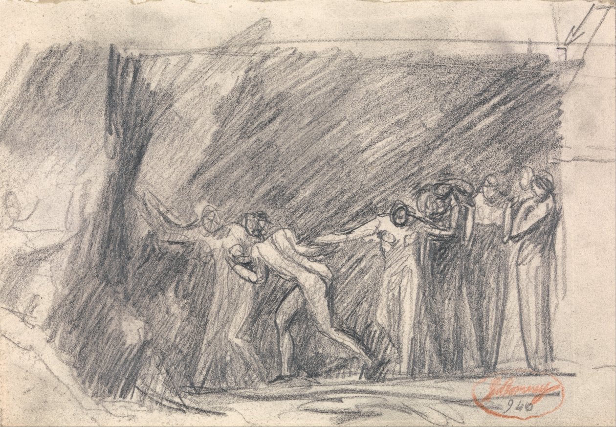 MacBeth at the Witches Cave: Second Visit, or Canidia and the Youth, or The Opening of the Ark by George Romney