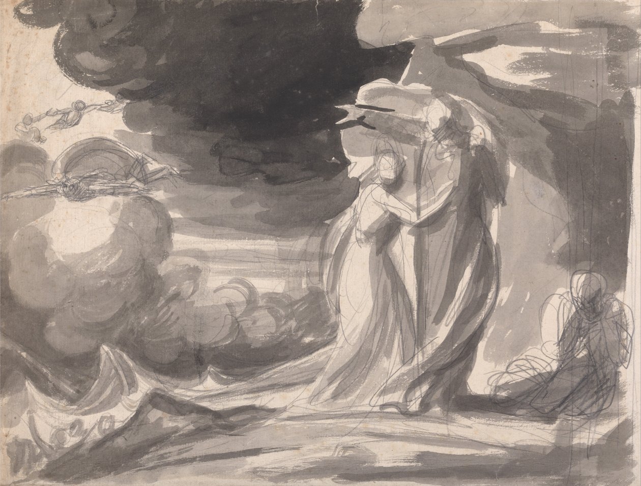 Miranda, Prospero, and Caliban - The Tempest by George Romney