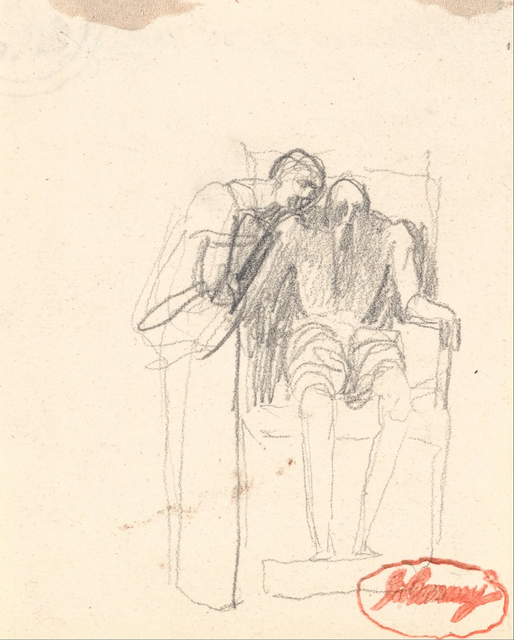 Possibly Two Figures from Old Age by George Romney