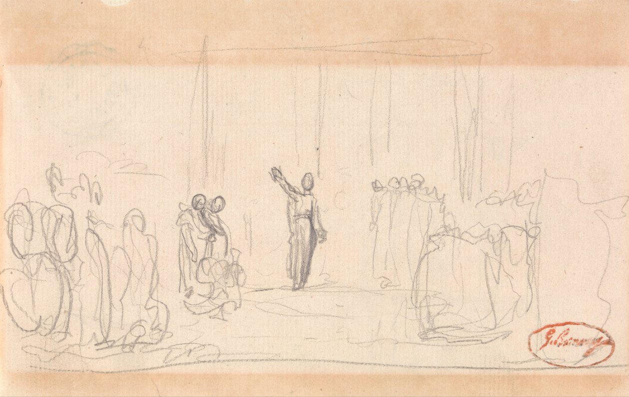 Possibly a Crowd before a Prophetess by George Romney