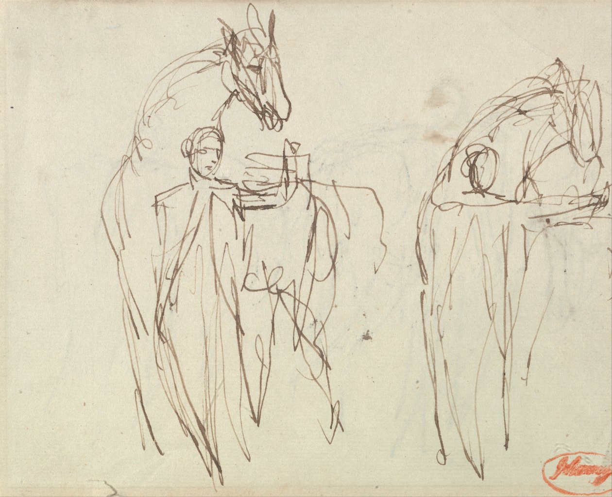 Sketches for a Man with a Horse by George Romney