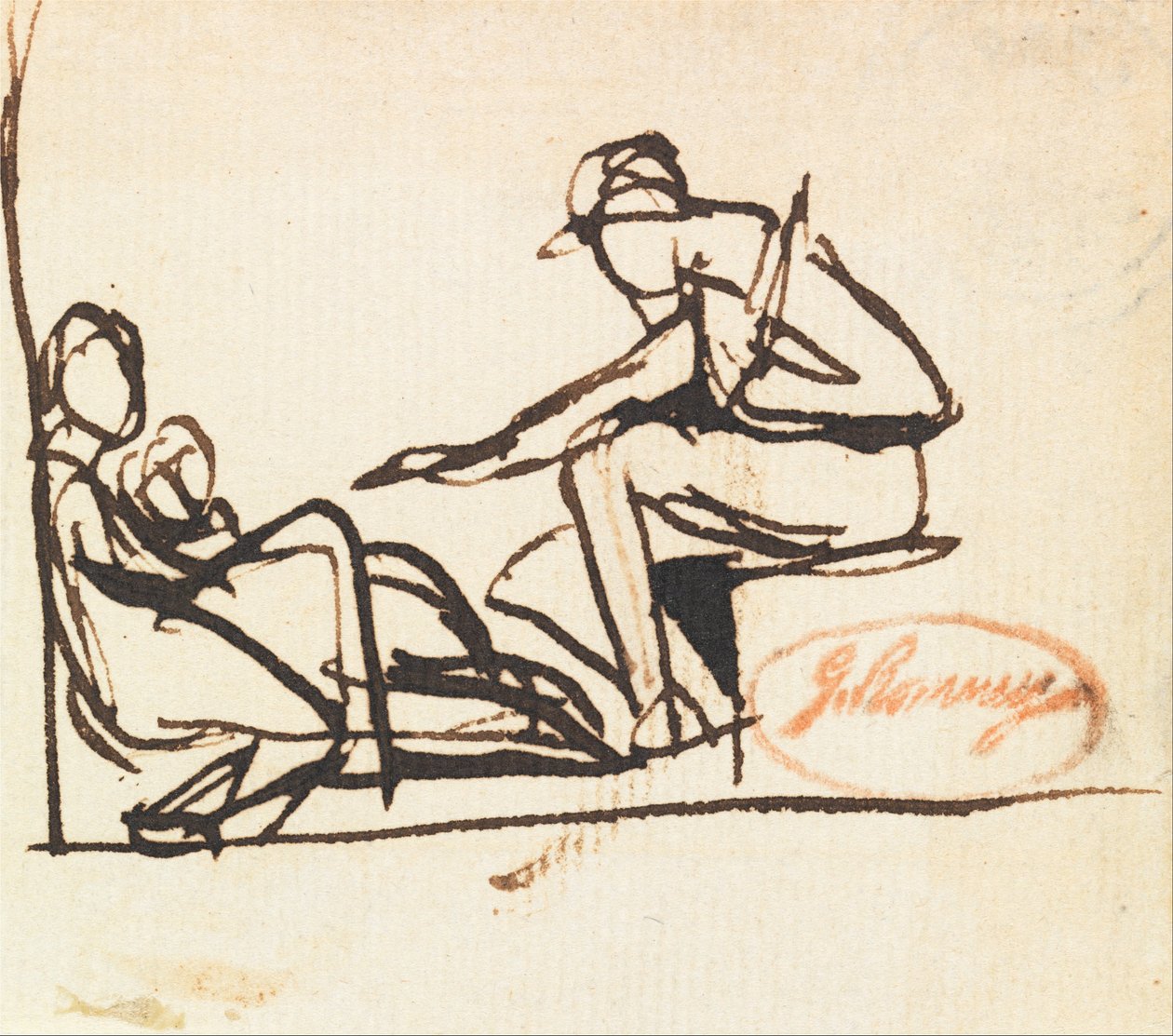 Two Seated Figures by George Romney