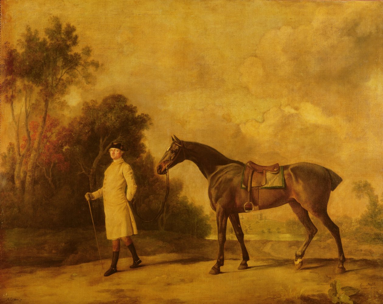 Assheton, first Viscount Curzon, and his mare Maria by George Stubbs