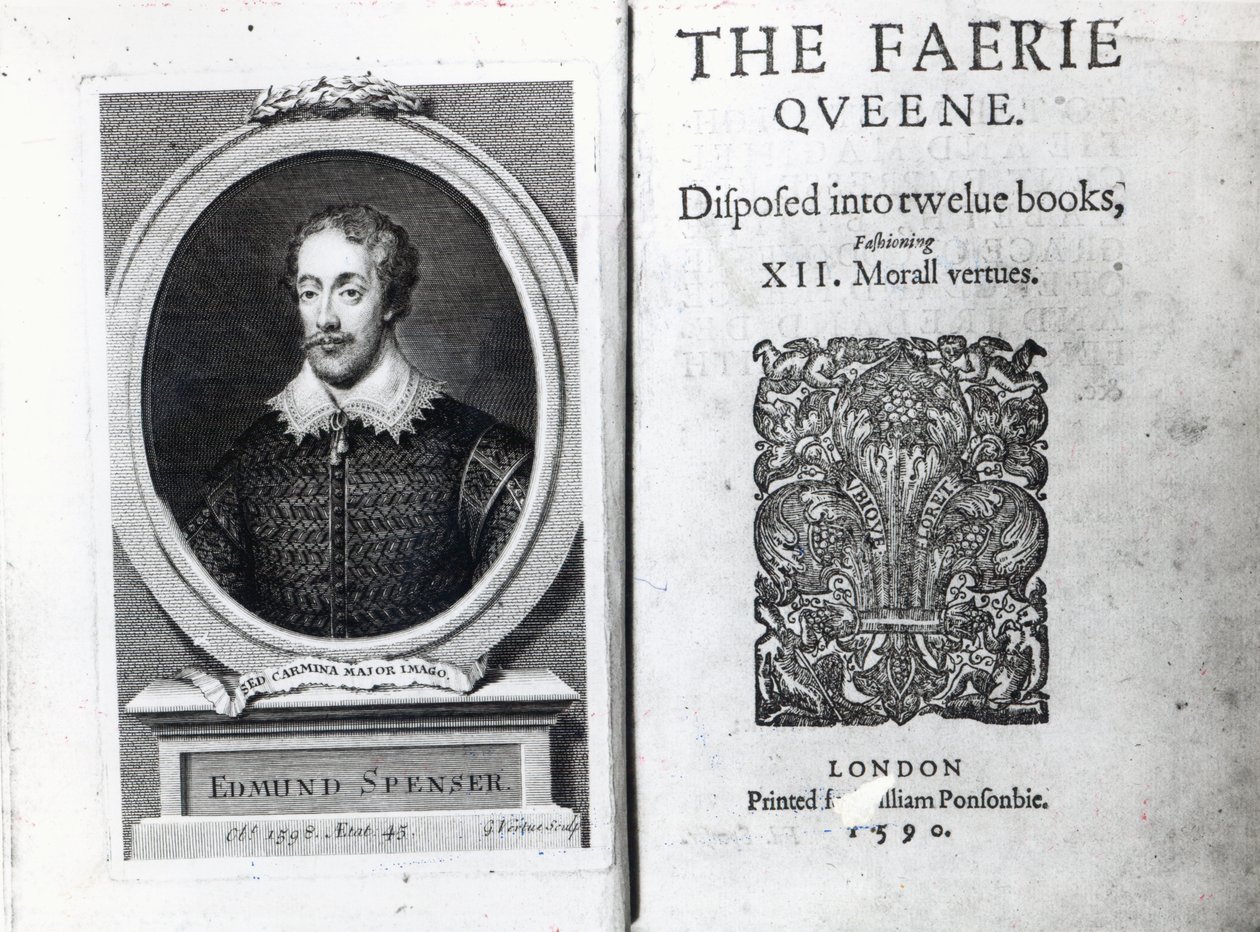 Portrait of Edmund Spenser and the Frontispiece to his Poem 