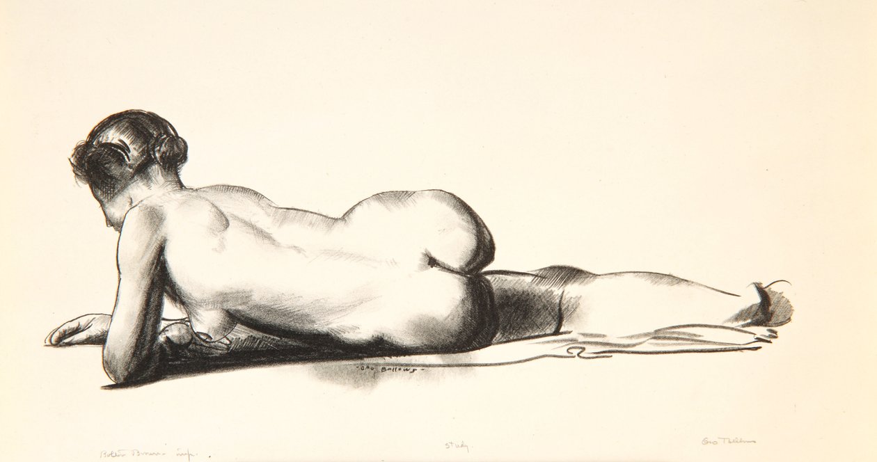 Nude Study, Woman Lying Prone, 1923-24 by George Wesley Bellows