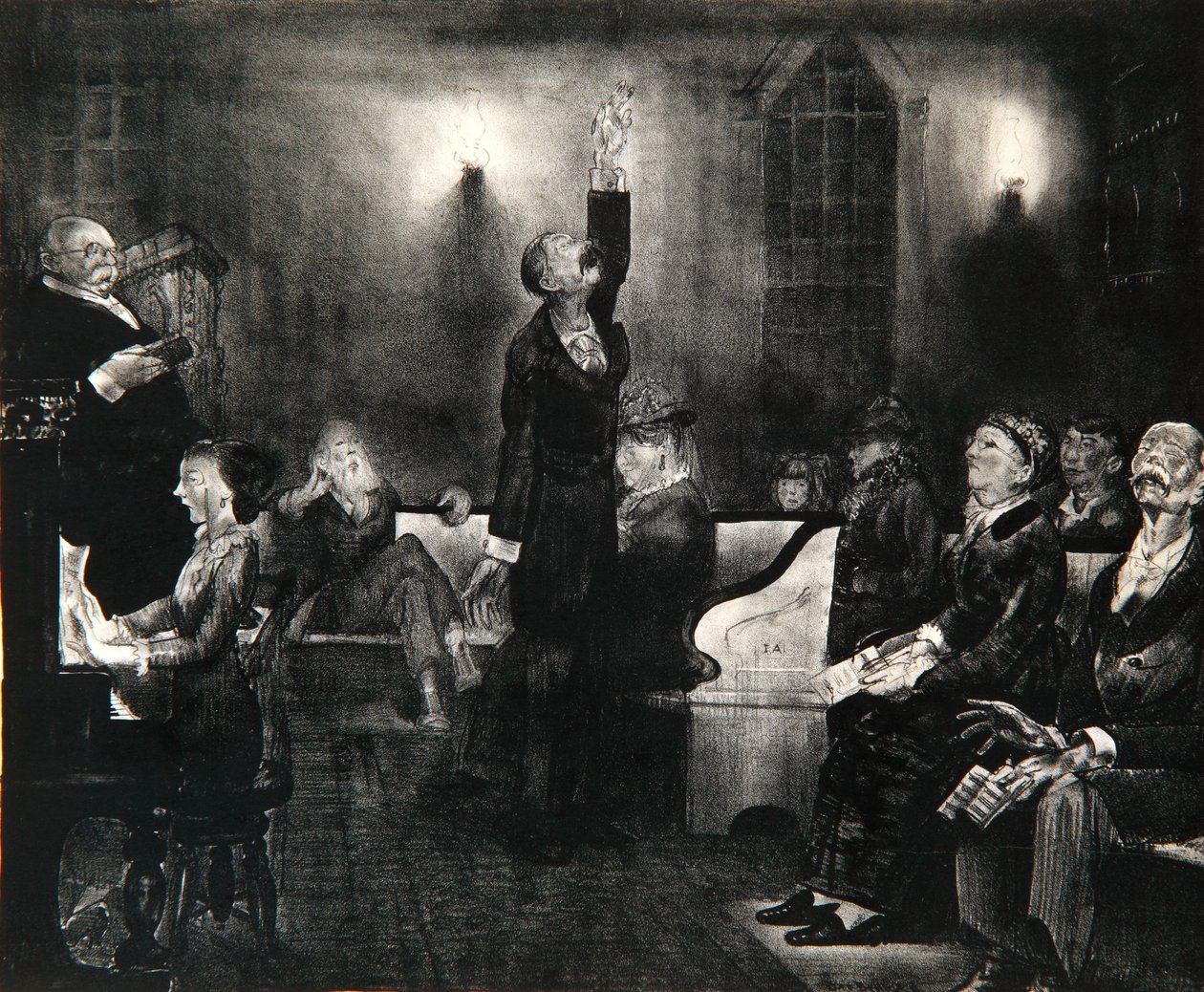 Prayer Meeting by George Wesley Bellows