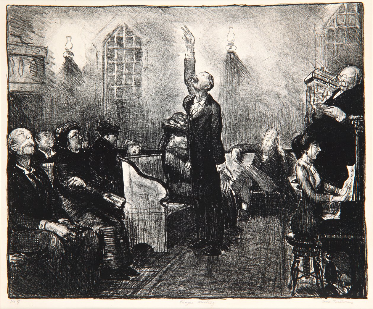 Prayer Meeting, 1916 by George Wesley Bellows