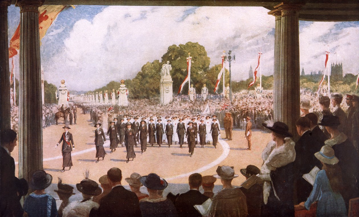 The peace procession in London by George (after) Harcourt