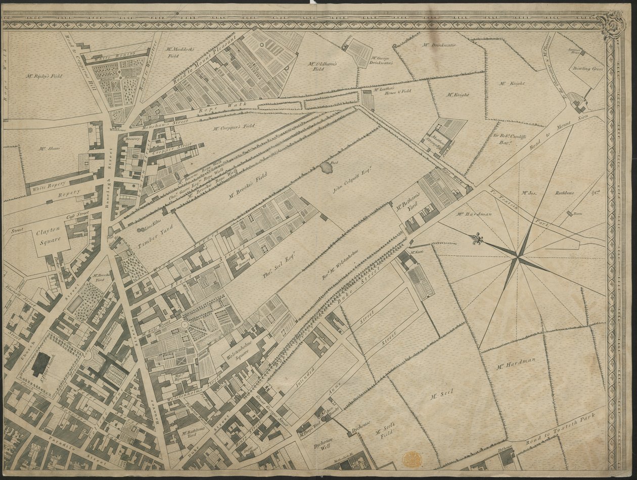 The New and Accurate Plan of the Town and Port of Leverpool, from a survey, engraved by Thomas Kitchin by George (after) Perry