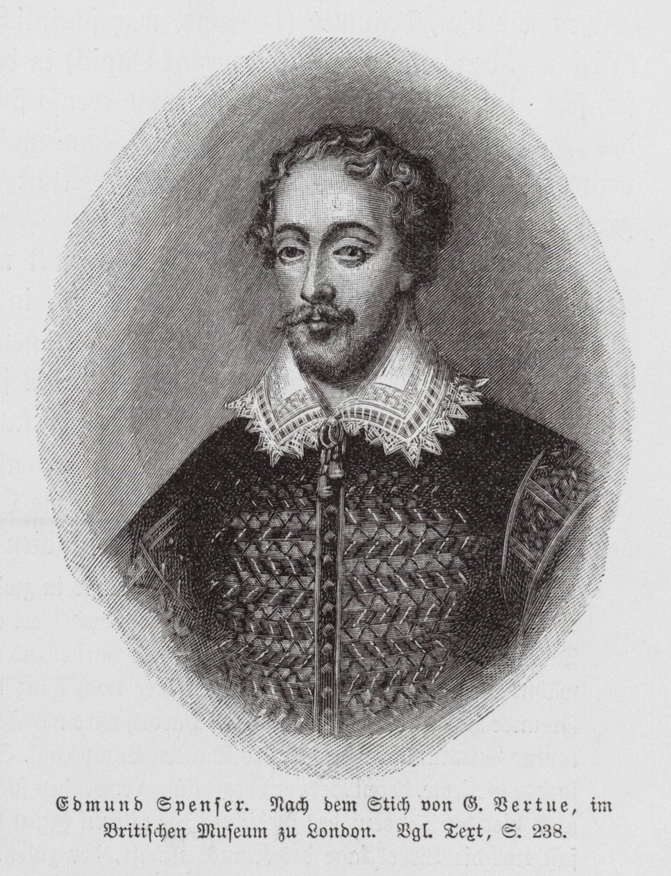 Edmund Spenser, English Poet (Engraving) by George (after) Vertue