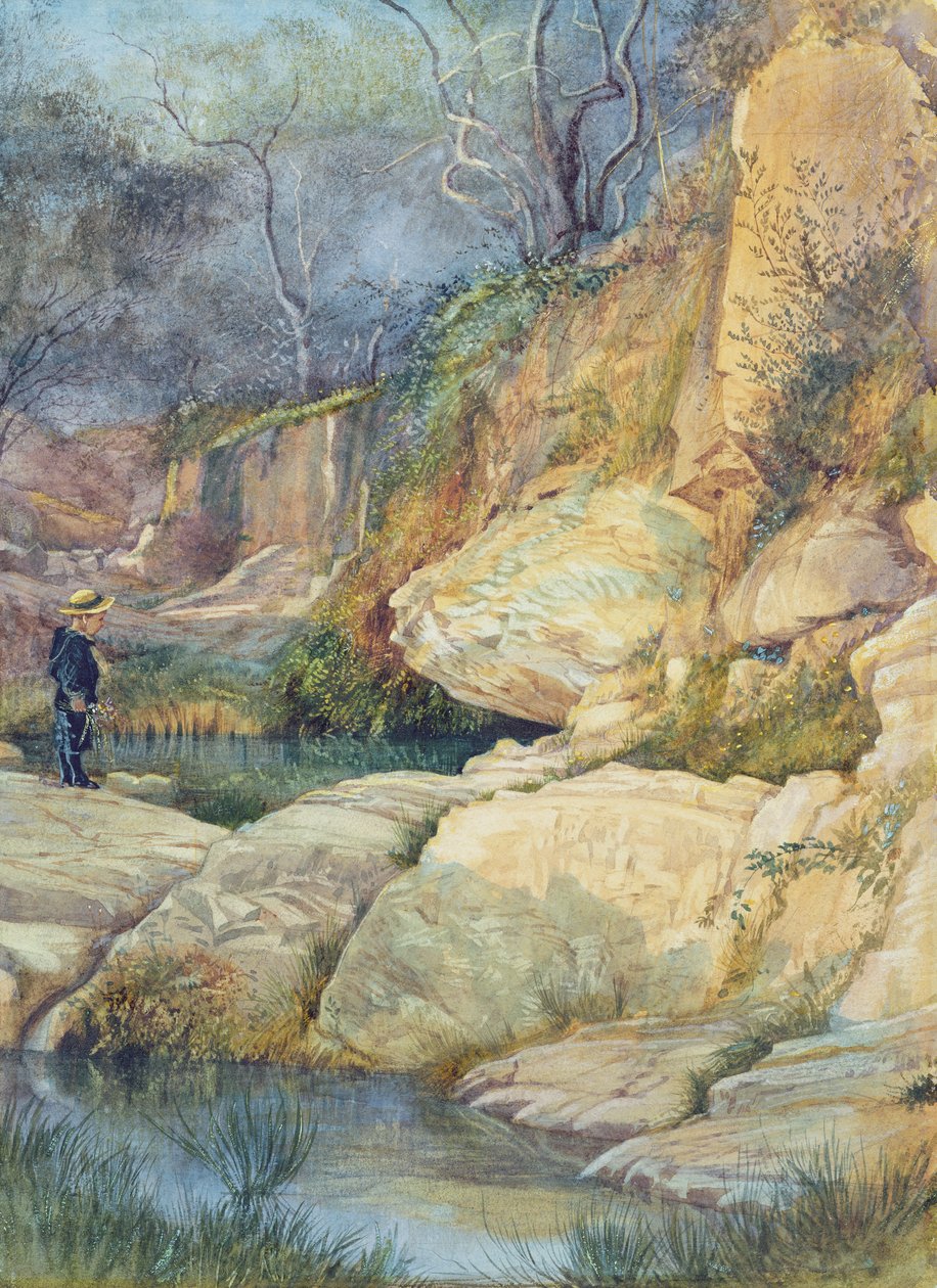 Christopher Howard at His Fairy Pool by George 9th Earl of Carlisle Howard