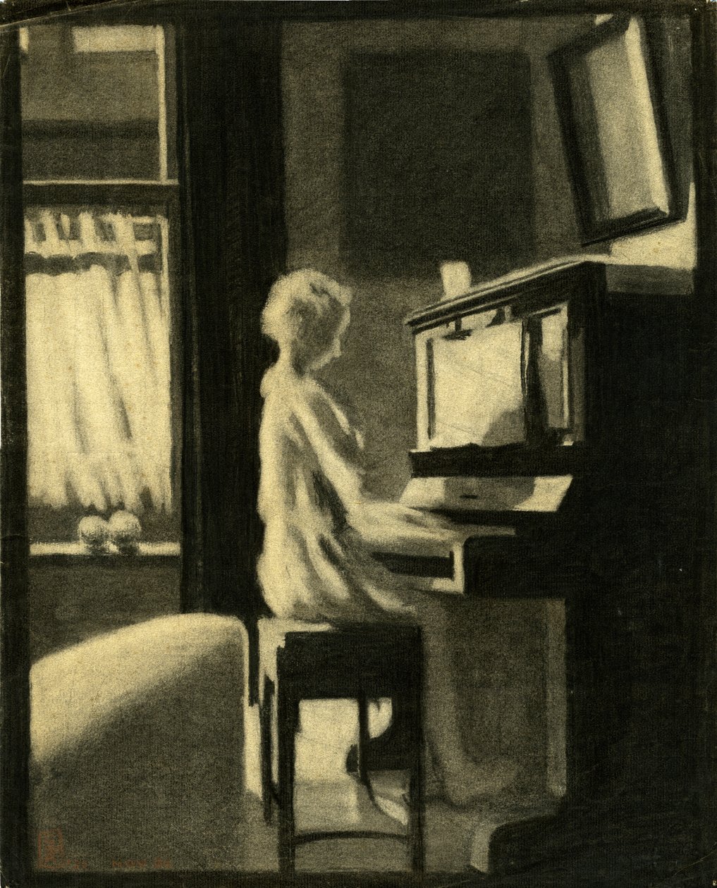 Dorothy Playing the Piano, 30th November 1931 by George Adamson