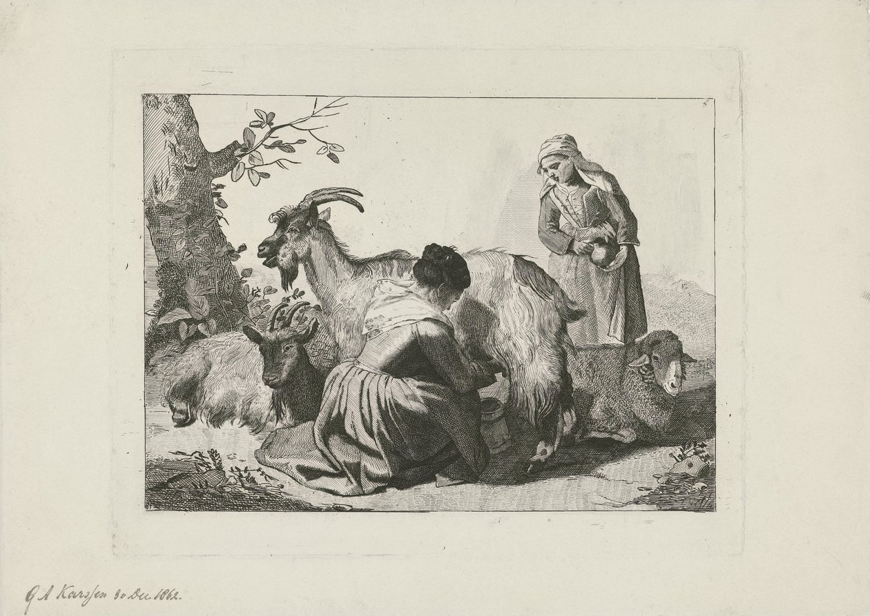 Milking Goats by George Andries Karsen