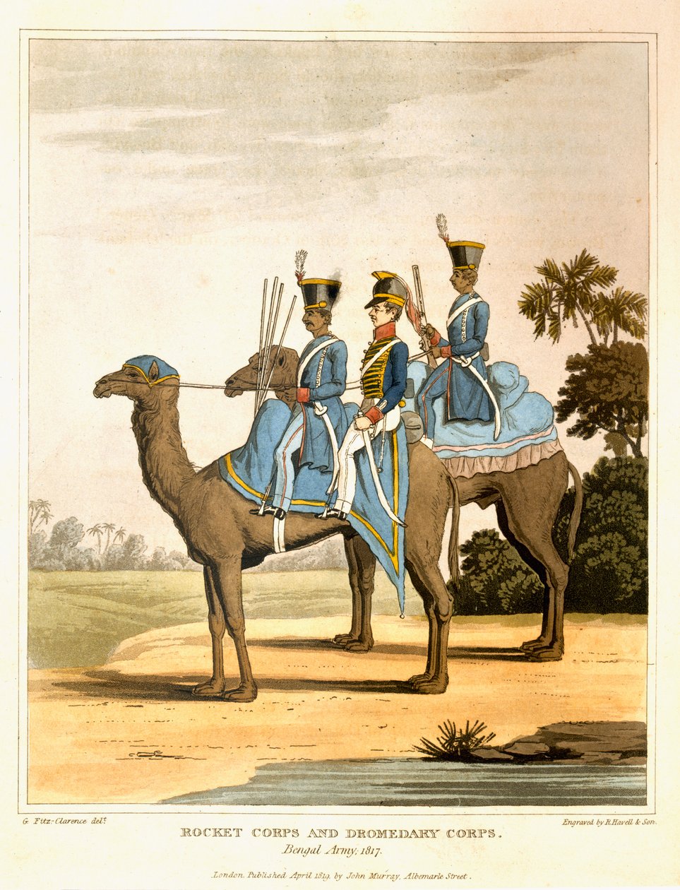 Rocket Corps and Dromedary Corps, Bengal Army 1817, from 