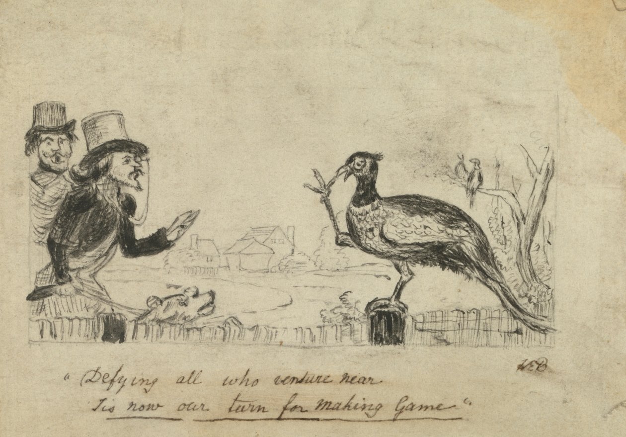 Pheasant Defying Hunters by George Augustus Sala