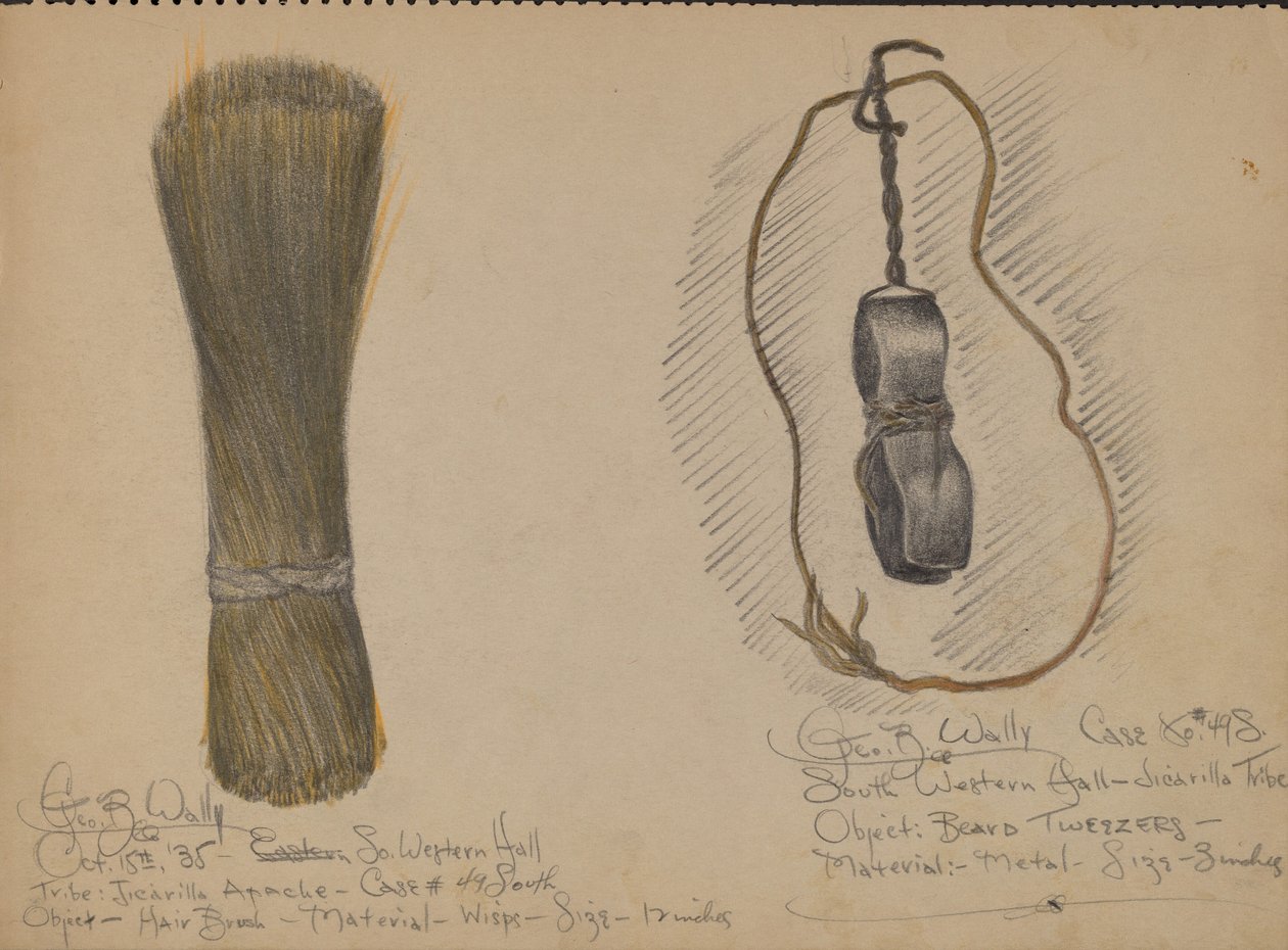 Hairbrush and Beard Tweezers by George B. Wally