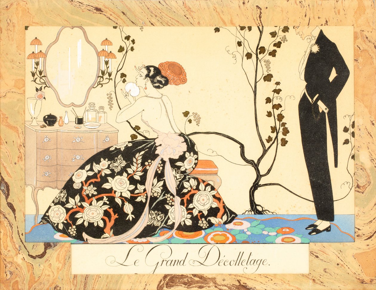 Le Grand Décolletage, from Le Bonheur du Jour ou, Les Graces à la Mode by George Barbier