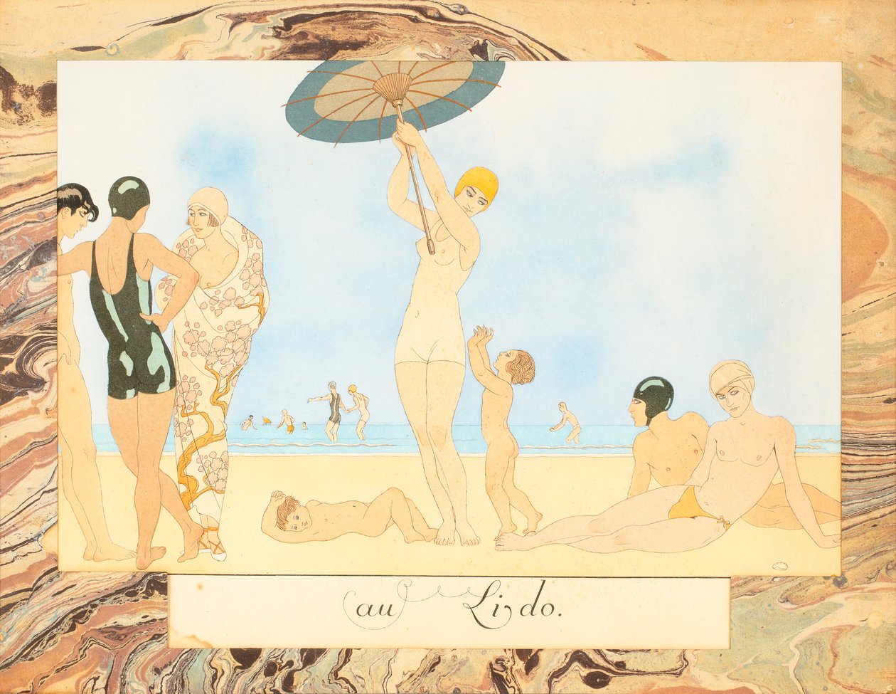 On the Lido, from Le Bonheur du Jour ou, Les Graces à la Mode, 1924 by George Barbier