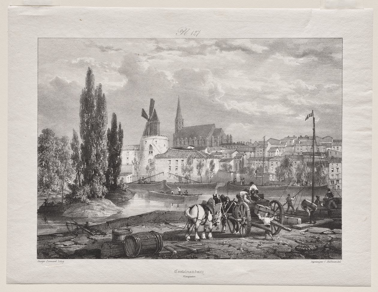 Picturesque and Romantic Journeys in Old France (Languedoc II, part I): Castelnaudary by George Barnard