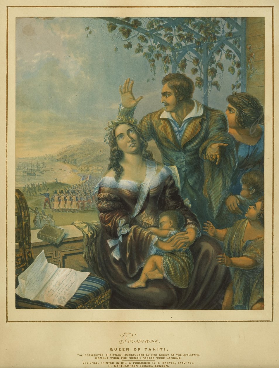 Pomare, Queen of Tahiti by George Baxter
