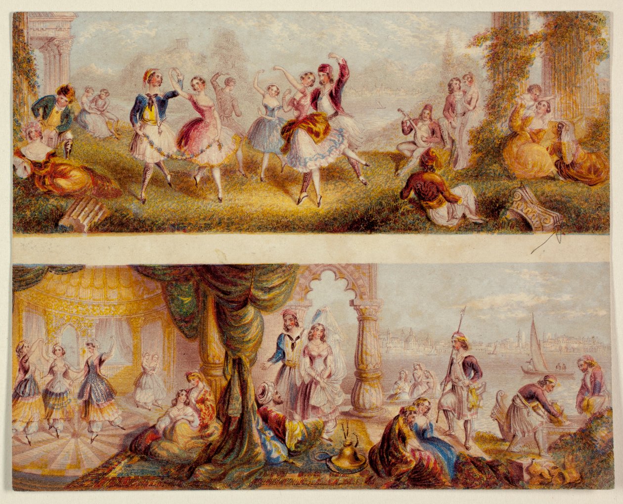 The Greek Dance And Harem Set by George Baxter